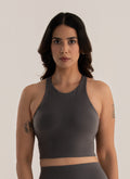 Sculpt iQ™ Racerback Crop Top – Slate Dusk