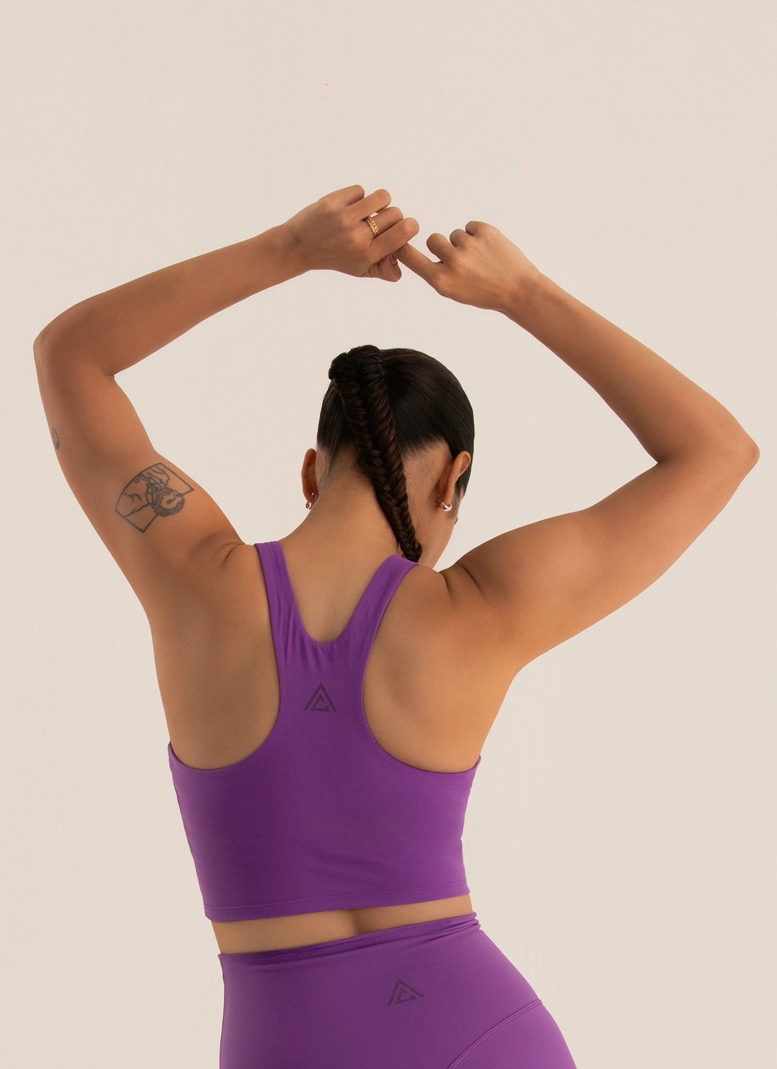 Sculpt iQ™ Racerback Crop Top – Orchid Bloom