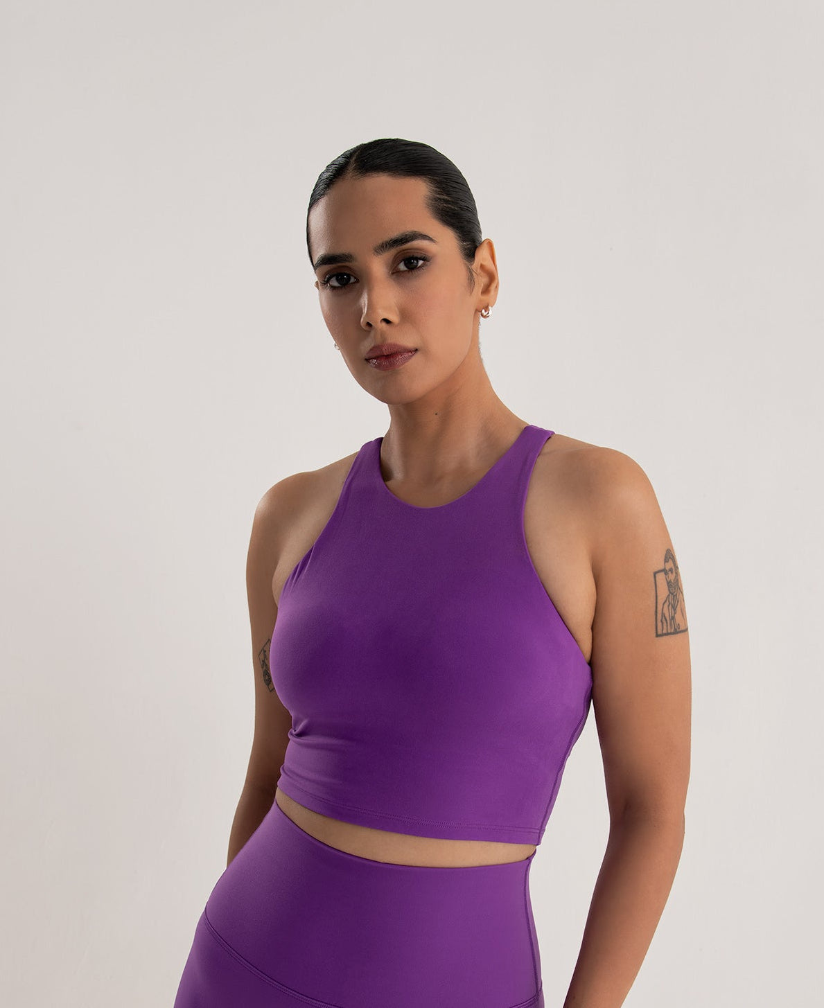 Sculpt iQ™ Racerback Crop Top – Orchid Bloom