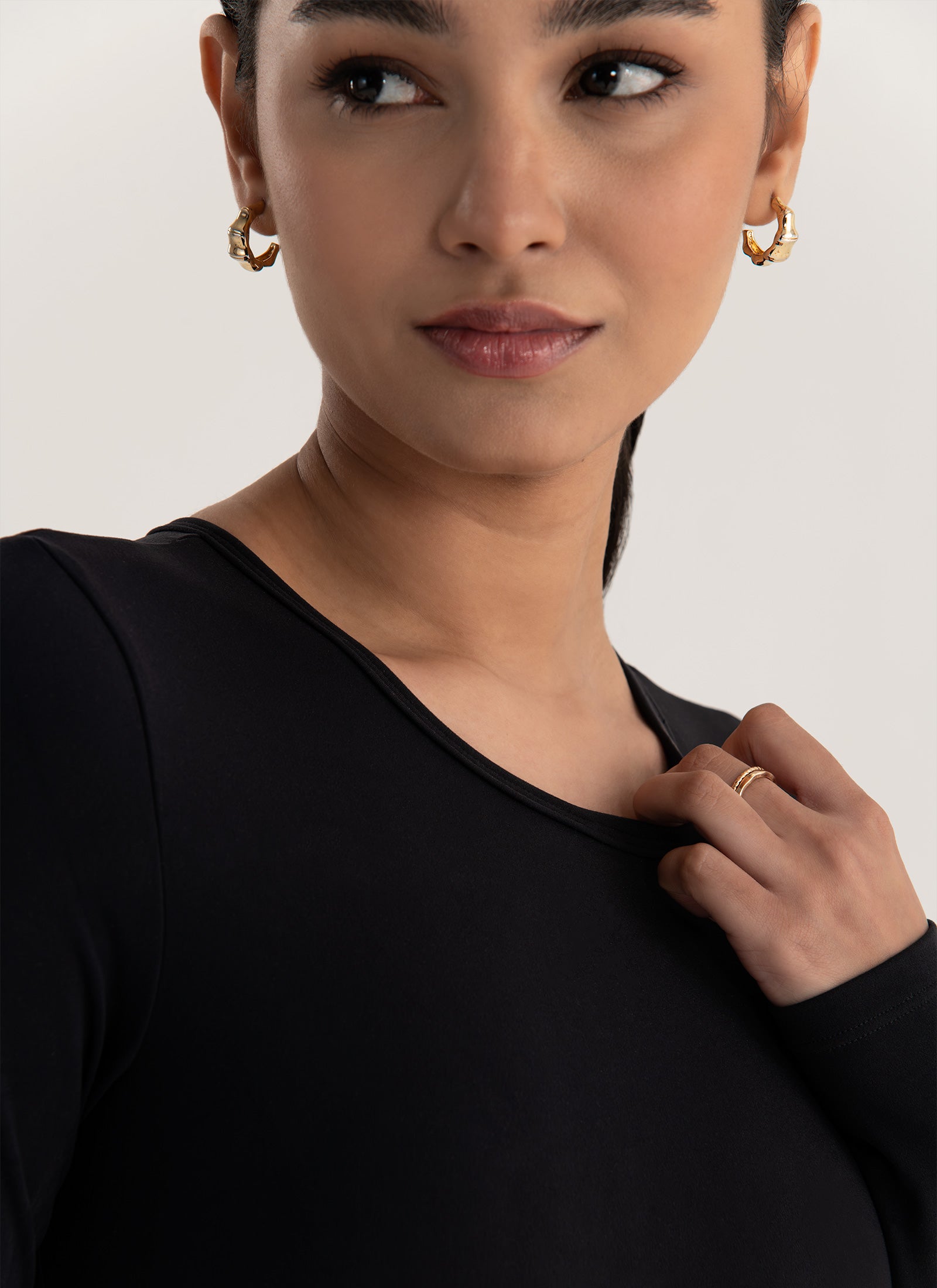 Sculpt iQ™ Long Sleeve Skimming Top – Eclipse Black